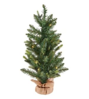 Best Christmas Trees 2023 - Homebase 2ft Pre-lit Tabletop Artificial Christmas Tree (Battery Operated)