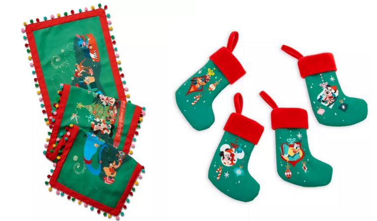 Disney Christmas 2023 - Mickey and Friends Table Runner & Cutlery Holders