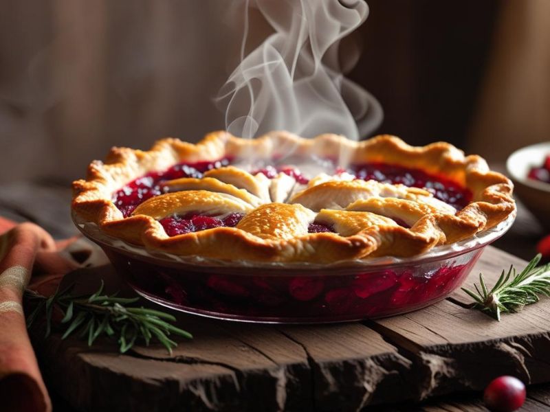 Turkey and Cranberry Pie for Christmas