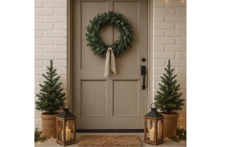 Christmas Doorscaping - Porchscaping  Scandi Inspired 