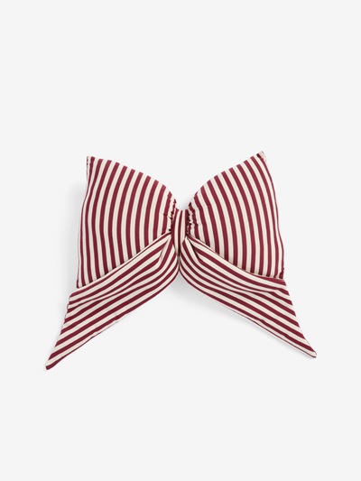 Next Red Stripe Bow Cushion