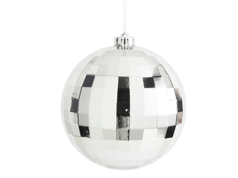 Best Christmas Baubles & Tree Decorations - Dunelm Silver Disco Ball Hanging decoration