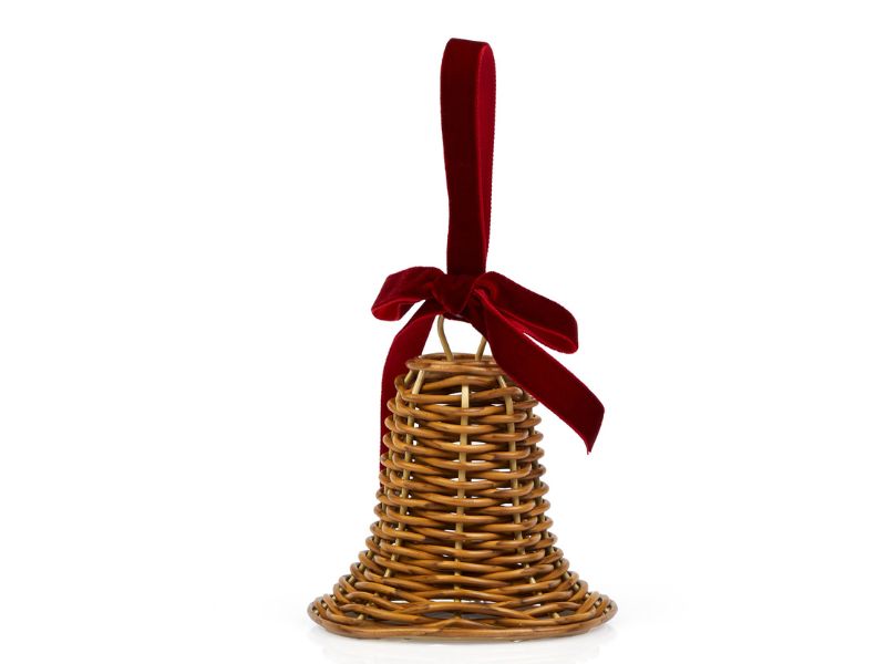Best Christmas Baubles & Tree Decorations - Home Bargain Rattan Bell Hanging Decoration