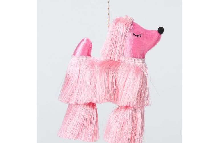 Best Christmas Baubles & Tree Decorations - John Lewis Fabric Poodle Bauble, £8