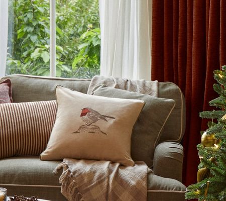Dunelm - Image of a Robin Cushion