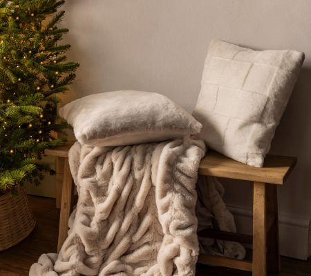 F&F Soft Furnishings Cushion and Throw