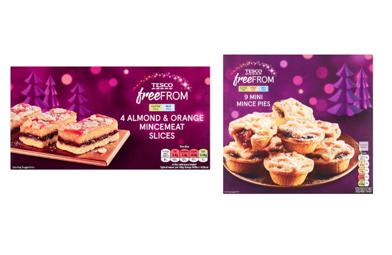 Tesco Christmas Free From Almond and Orange Mincemeat Slices and 9 Mini Mince Pies