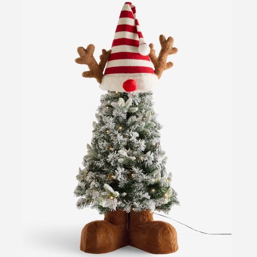 Best Christmas Trees 2025 -  Next Snowy Reindeer Novelty Pre Lit 3ft Christmas Tree