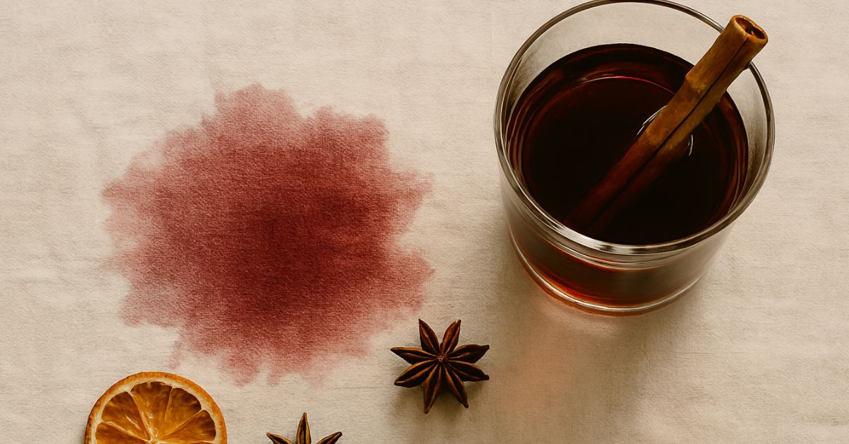 image of spilled mulled wine on carpet - copilot