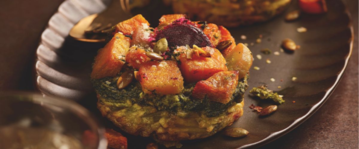 Waitrose Christmas 2026 Food Range - No.1 Rainbow Vegetable Rosti Stack