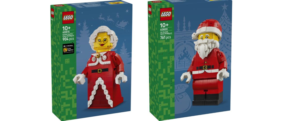 LEGO Up-scaled Mrs Claus and Santa Minifigures