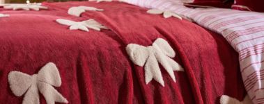 Next Christmas Bow Throw Fleece
