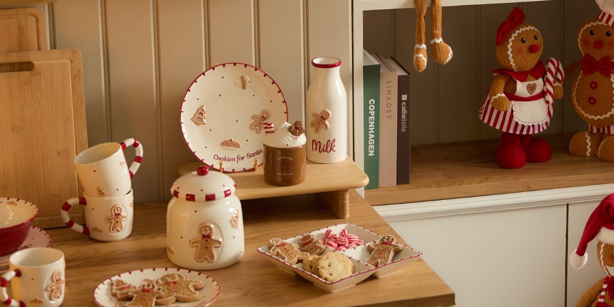 Primark Christmas Kitchen Decorations including gingerbread man